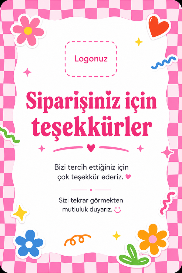 Pinko Teşekkür Kartı 6x9 100'lü