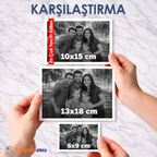 Siyah Beyaz Fotoğraf Kartı 10x15