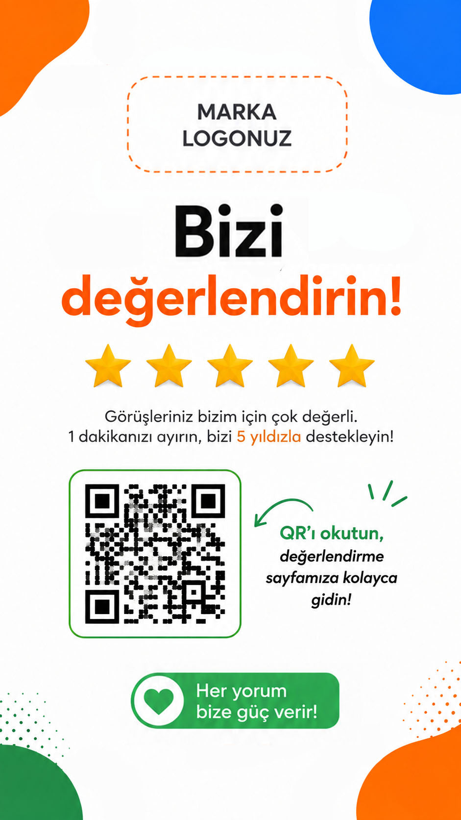 Pazaryeri Yorum Kartı 6x9